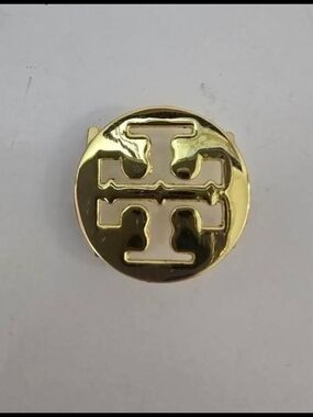 Tory Burch Gold Logo Round Tag Bag Shoes